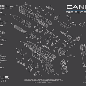Canik TP9 Elite SC Parts Schematic Handgun Cleaning Mat