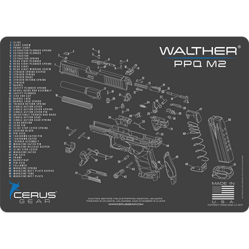 Walther® PPQ M2 Schematic Handgun Mat