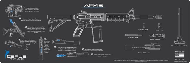 AR-15 Instructional Magnum Gun Mat