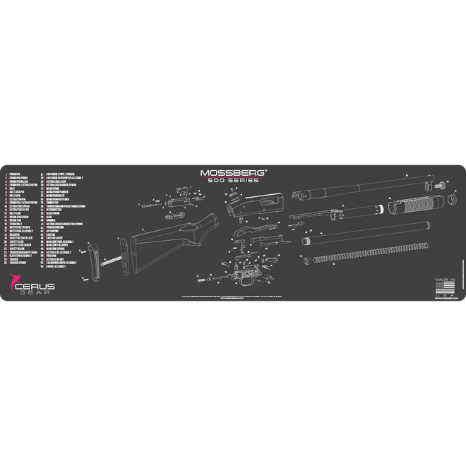 Mossberg 500 Schematic Magnum Gun Mat