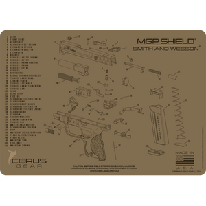 M&P Shield Parts Diagram Handgun Cleaning Mat | Cerus Gear