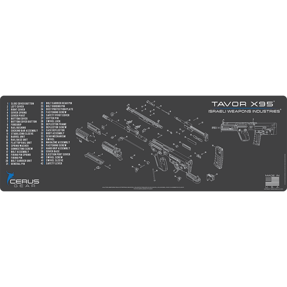 IWI Tavor X95 Rifle Parts Schematic ProMat Cerus Gear