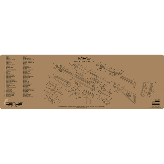 Heckler & Koch® MP5 Schematic Rifle Mat