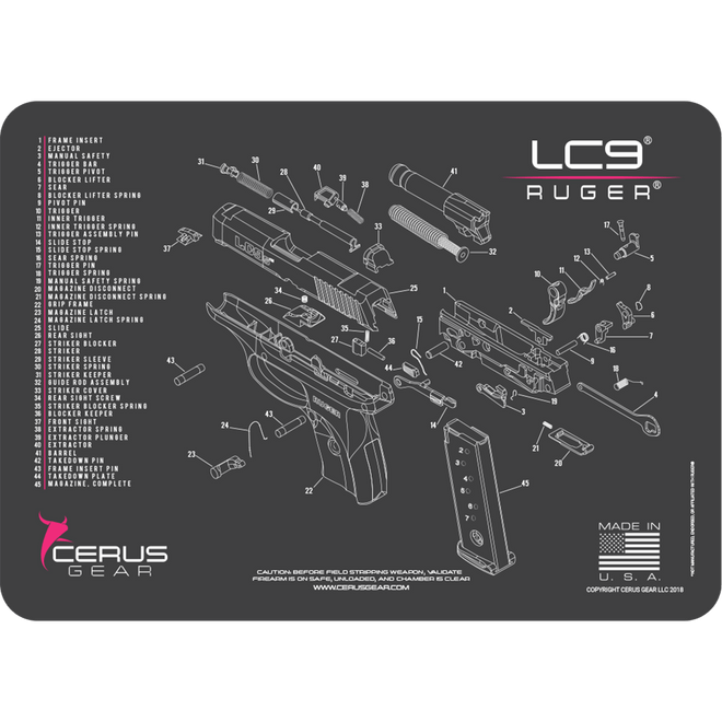 Best Concealed Carry Cleaning Mat Ruger LC9