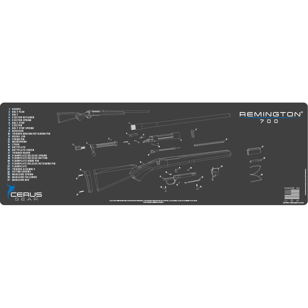Remington® 700 Schematic Gun Mat