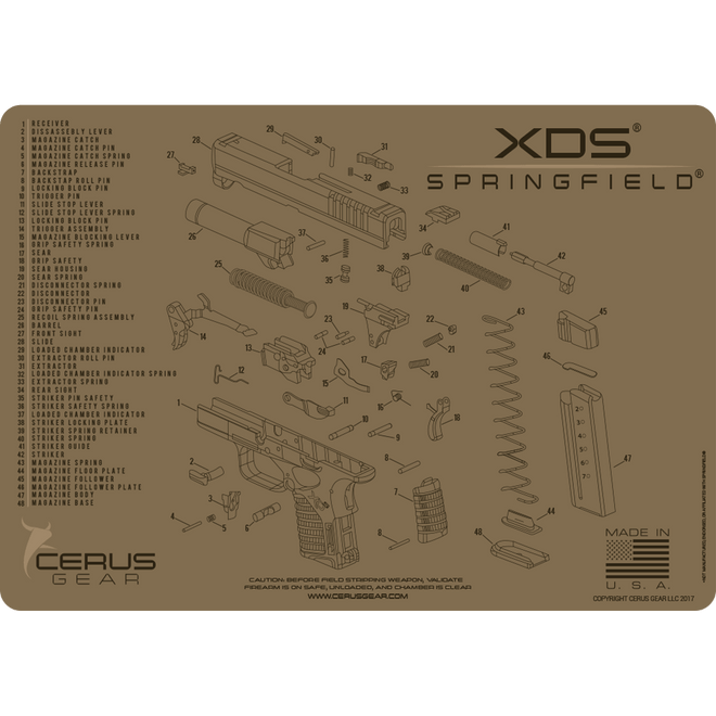 TOP SPRINGFIELD XDS CLEANING MAT