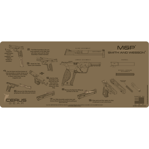 Instructions Mat Gun Cleaning Mats with Diagrams | Gun Cleaning Pads