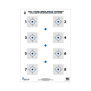 100 Yard Paper Grouping Targets - 10 or 20 Pack