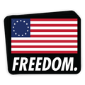 Freedom Flag Decal Die Cut Sticker Indoor/Outdoor Use Size: 4" x 3.25"