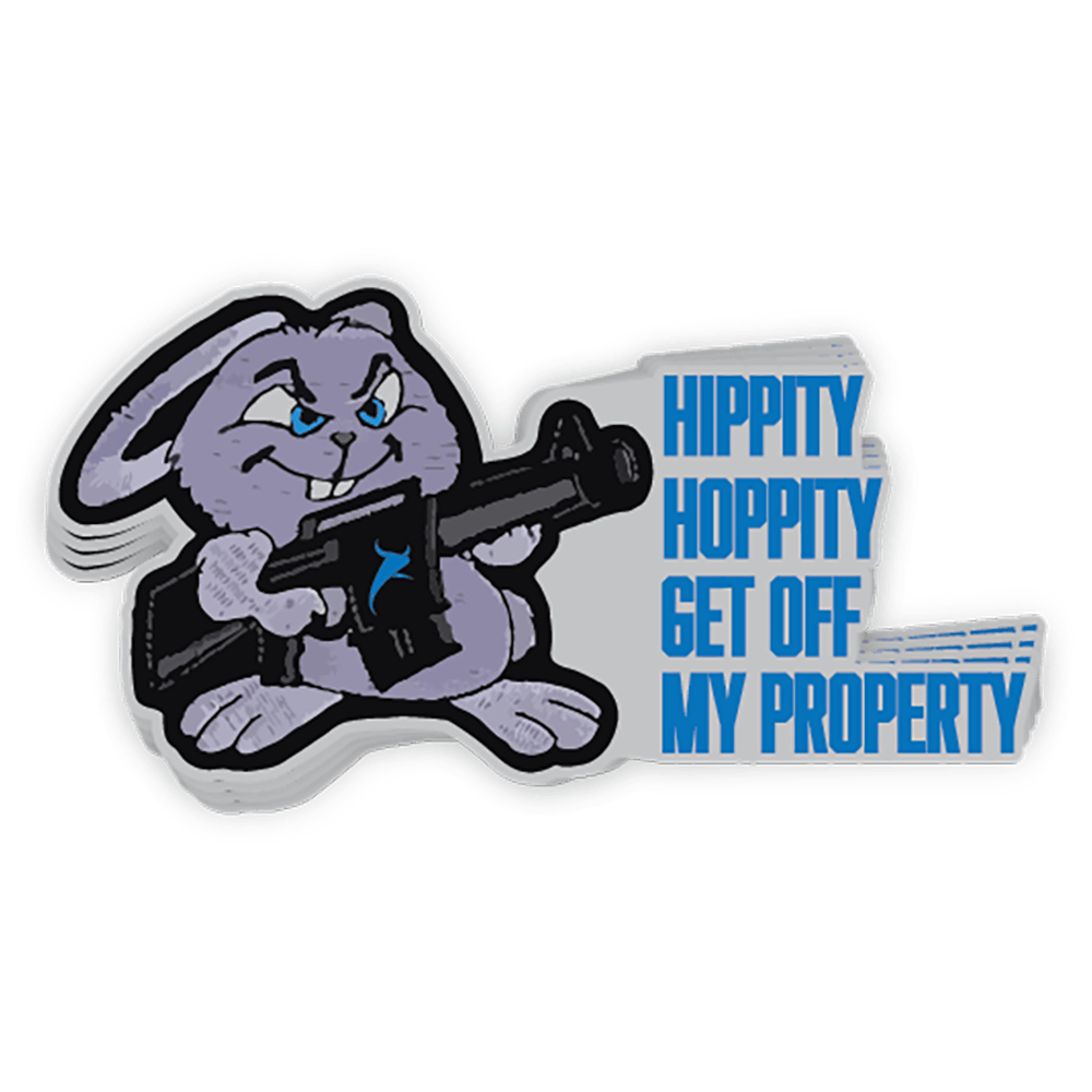 Hippity-Hoppity Decal Die Cut Sticker Indoor/Outdoor Use Size: 4" x 2"