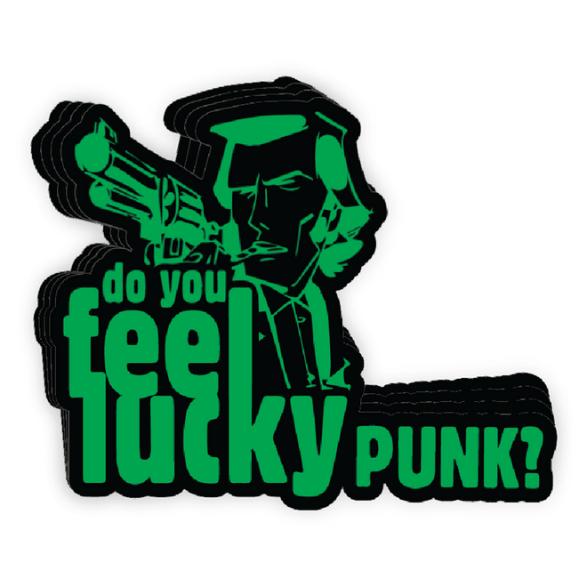 Do You Feel Lucky? Decal Die Cut Sticker Indoor/Outdoor Use Size: 3.75" x 3"