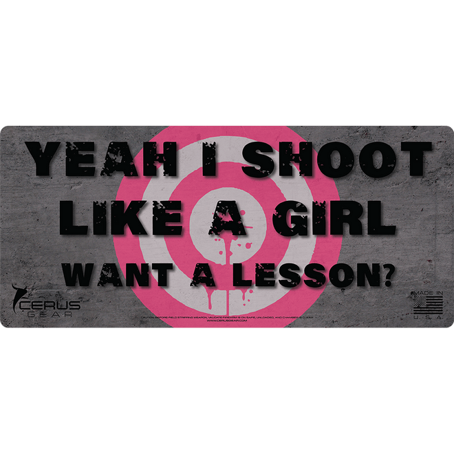 Shoot Like A Girl Handgun Plus Mat