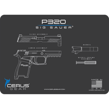 EDC Sig Sauer P320 Schematic Mat