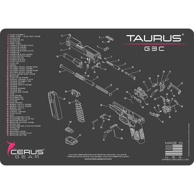 TAURUS® G3C Schematic Gun Mat