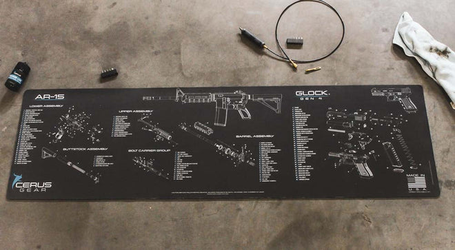 AR-15 & Glock Gen 3® Schematic Combo Magnum Gun Mat